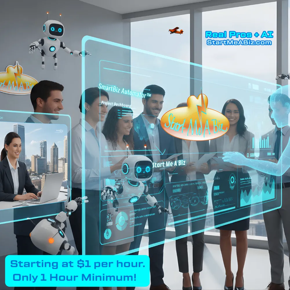 Profesionales reales + Anuncio de IA Start Me A Biz